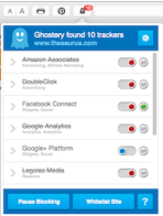 The thesaurus site has ten trackers it it’s site according to Ghostery. I’ve turned eight of them off.