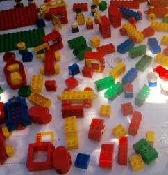 Lego blocks for early childhood playing, conversing, and learning.