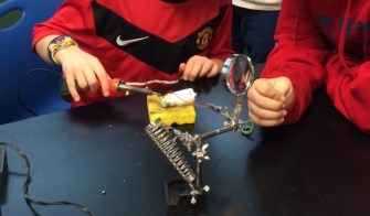 kids working on tech