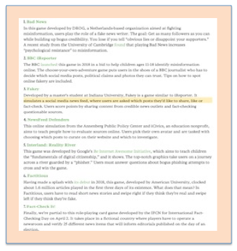 Fact Checking Games 7 Games & Simulations that Can Strengthen Fact-Checking Skills – Media ...
